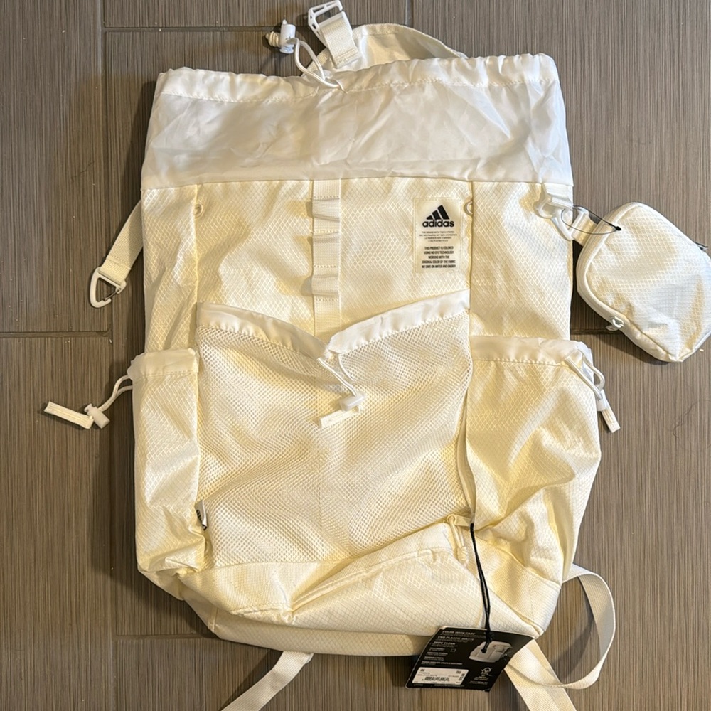 Recycled Material White Adidas Backpack